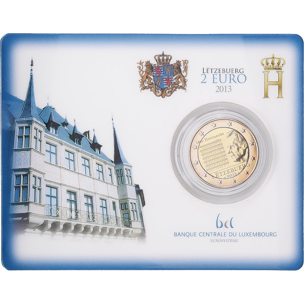 Luksemburg, 2 Euro, National Anthem, BU, 2013, Royal Dutch Mint, Bimetaliczny