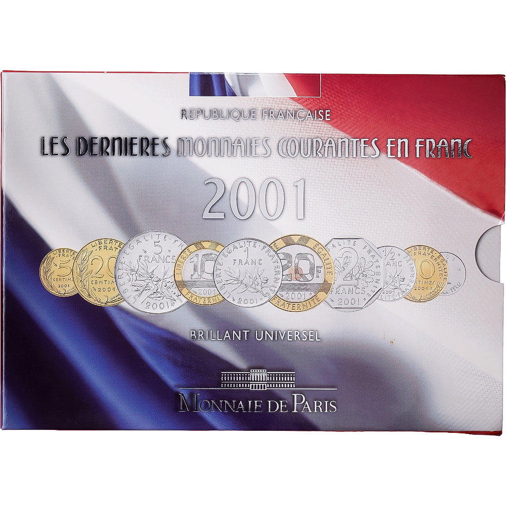 Frankrijk, 1 c to 20 francs, Les dernières monnaies courantes en Franc, 2001