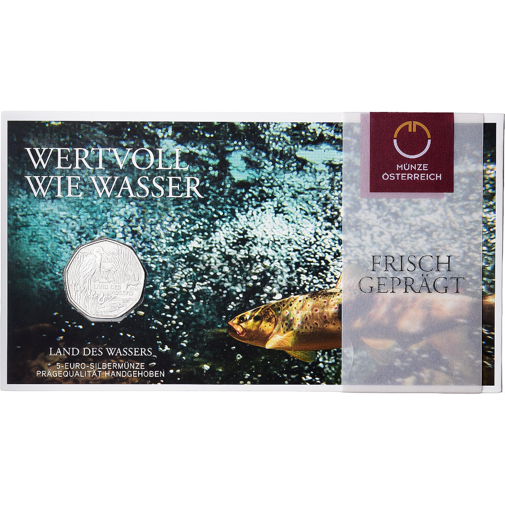 Austria, 5 Euro, Land of Water, BU, 2013, Vienna, Silver, MS(65-70), KM:3222a