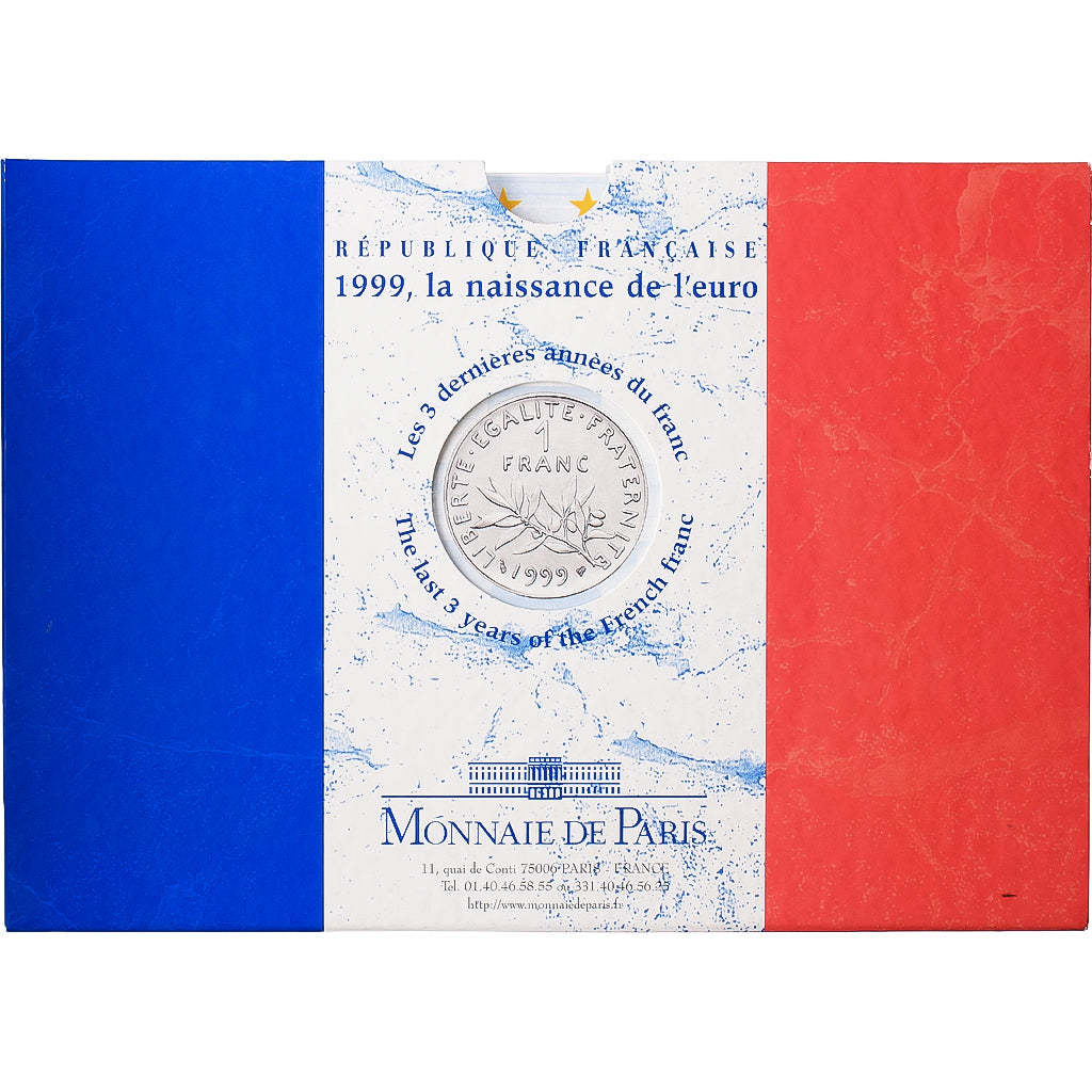 France, Coffret 1 c. à 20 frs., 1999, MDP, MS(65-70)