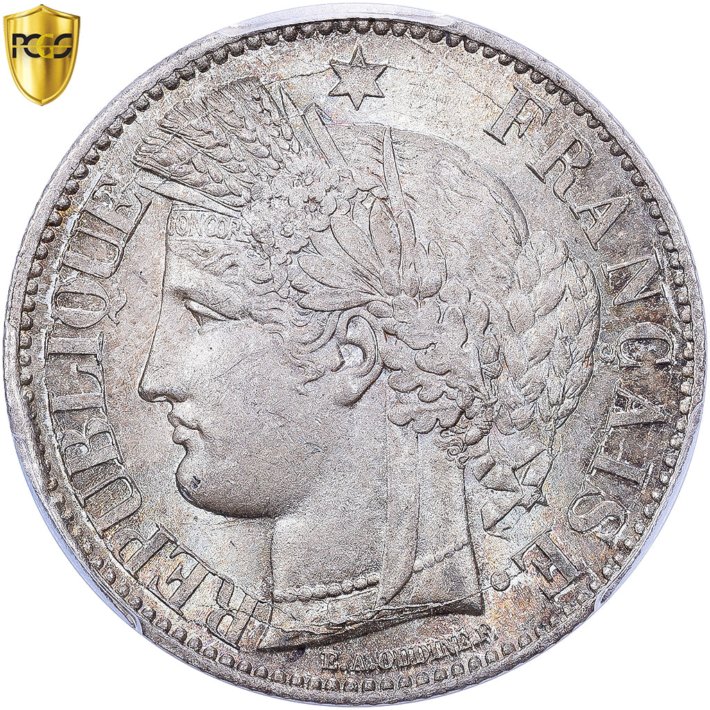 Frankreich, 2 Francs, Cérès, 1870, Bordeaux, ancre, Silber, PCGS, MS64