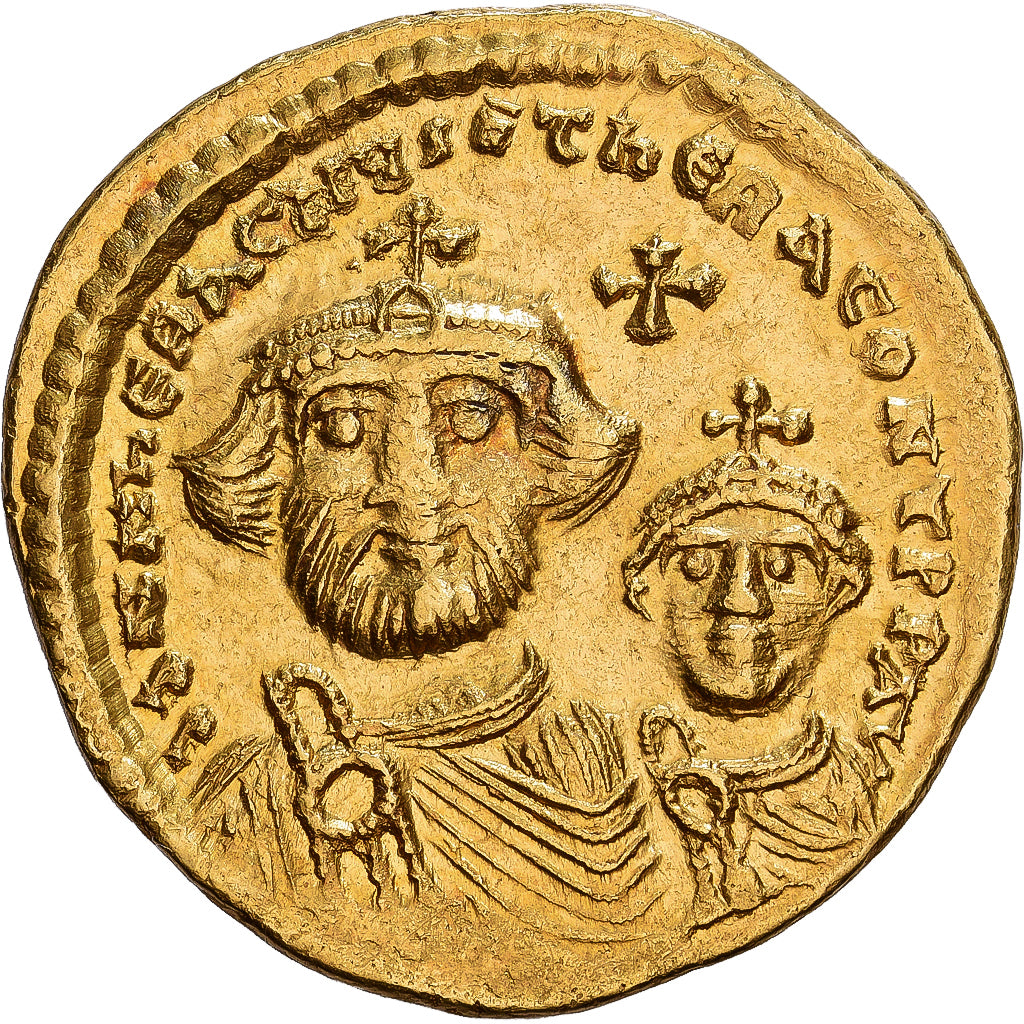 Byzantine Empire, Heraclius, with Heraclius Constantine, Solidus, 610-641