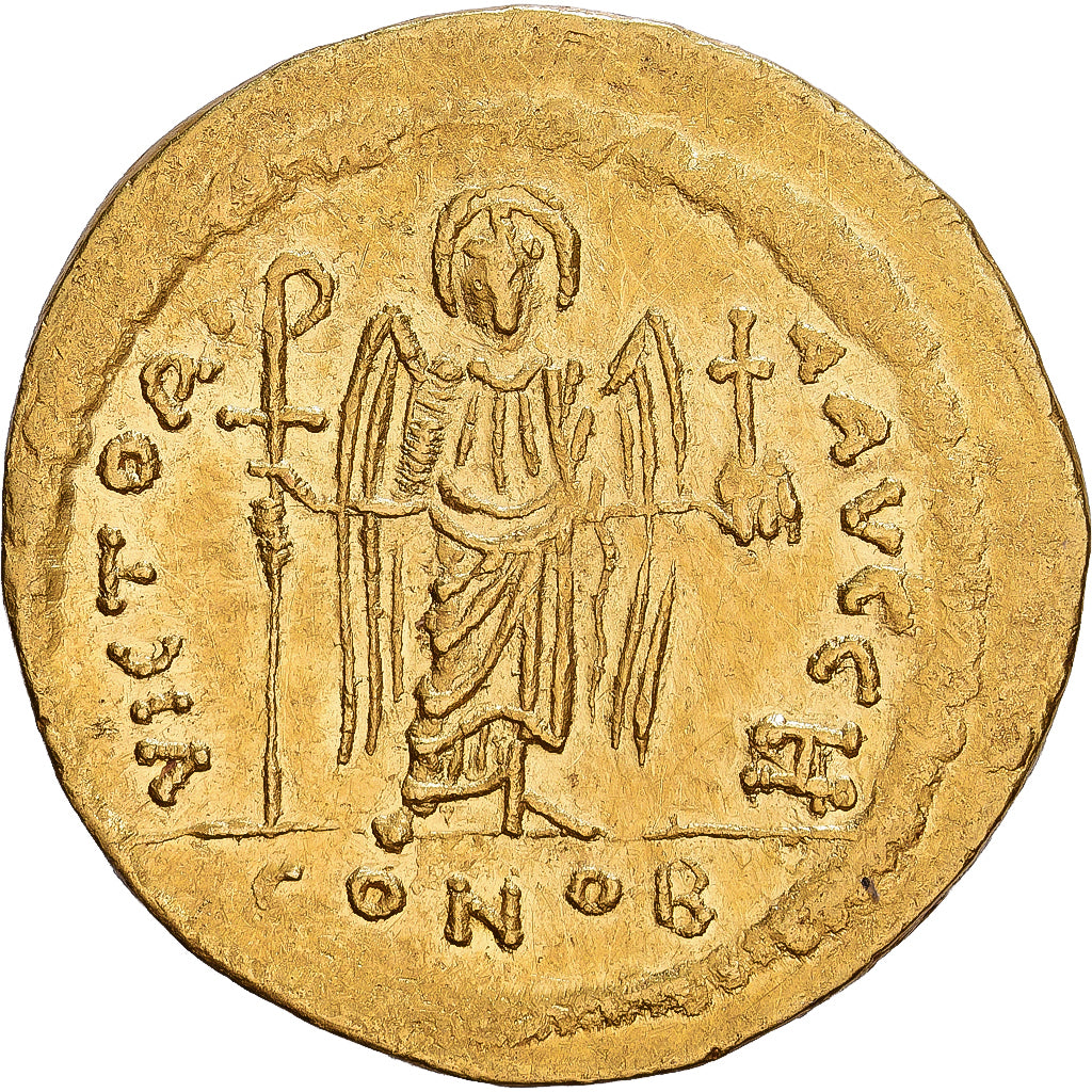 Byzantine Empire, Maurice Tiberius, Solidus, 583-602, Constantinople, Gold, SS+