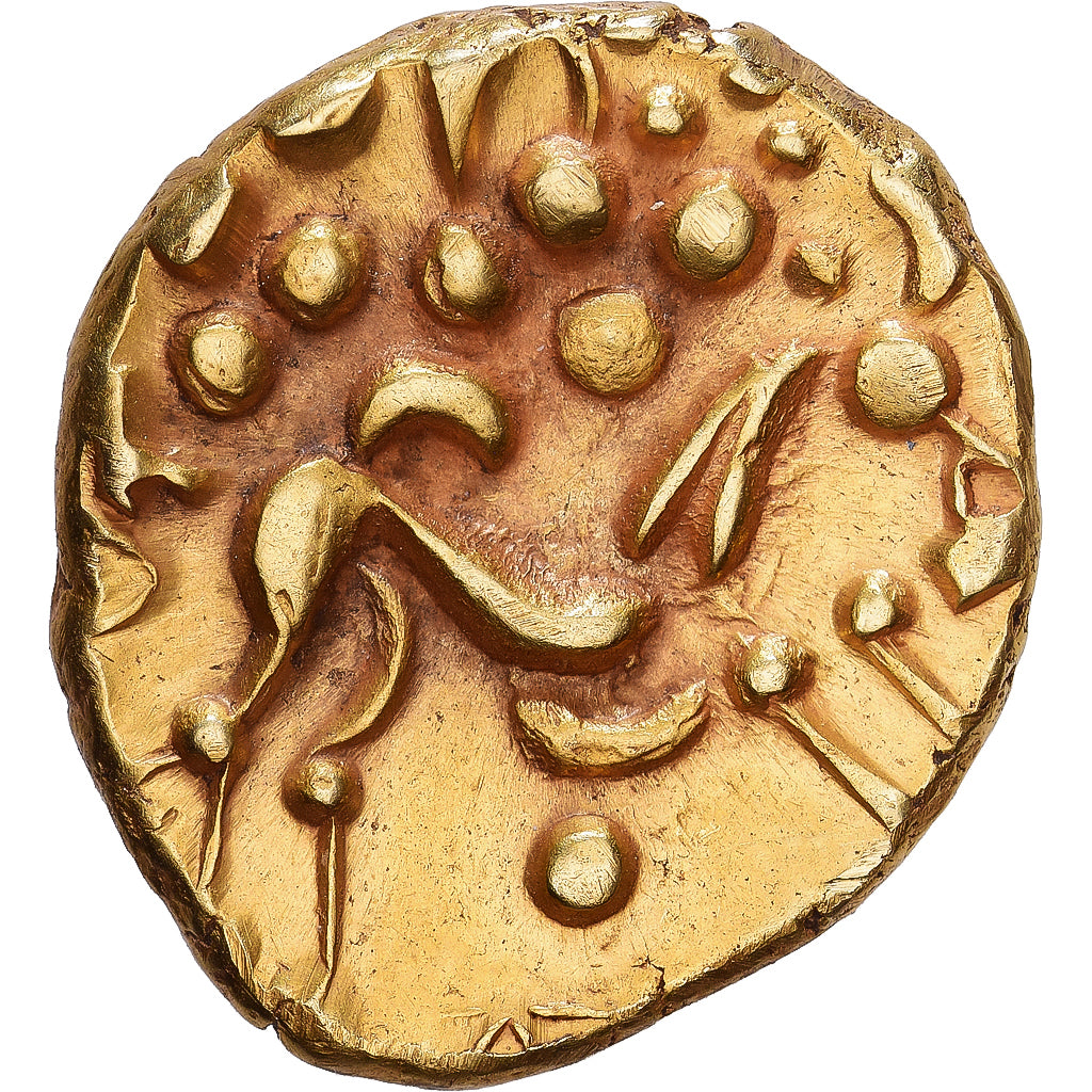 Gaul, Ambiens, Statère, 80-50 BC, Amiens, Or, TTB+, Delestrée:161