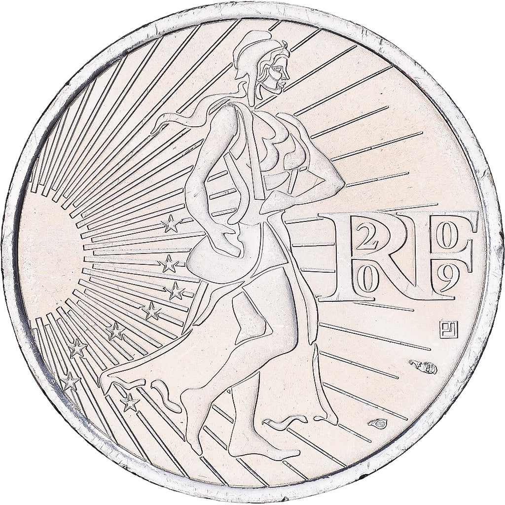 Francia, 10 Euro, Semeuse, 2009, MDP, Plata, SC