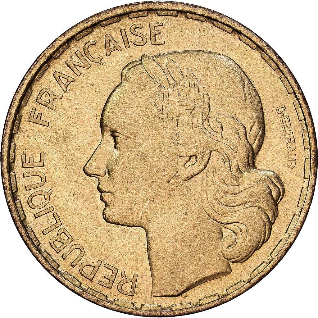 France, 50 Francs, Guiraud, 1954, Beaumont - Le Roger, Aluminum-Bronze