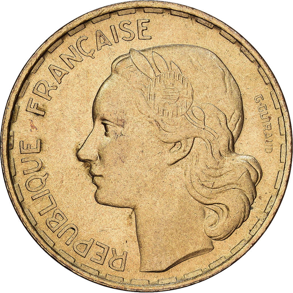 France, 50 Francs, Guiraud, 1954, Beaumont - Le Roger, Aluminum-Bronze