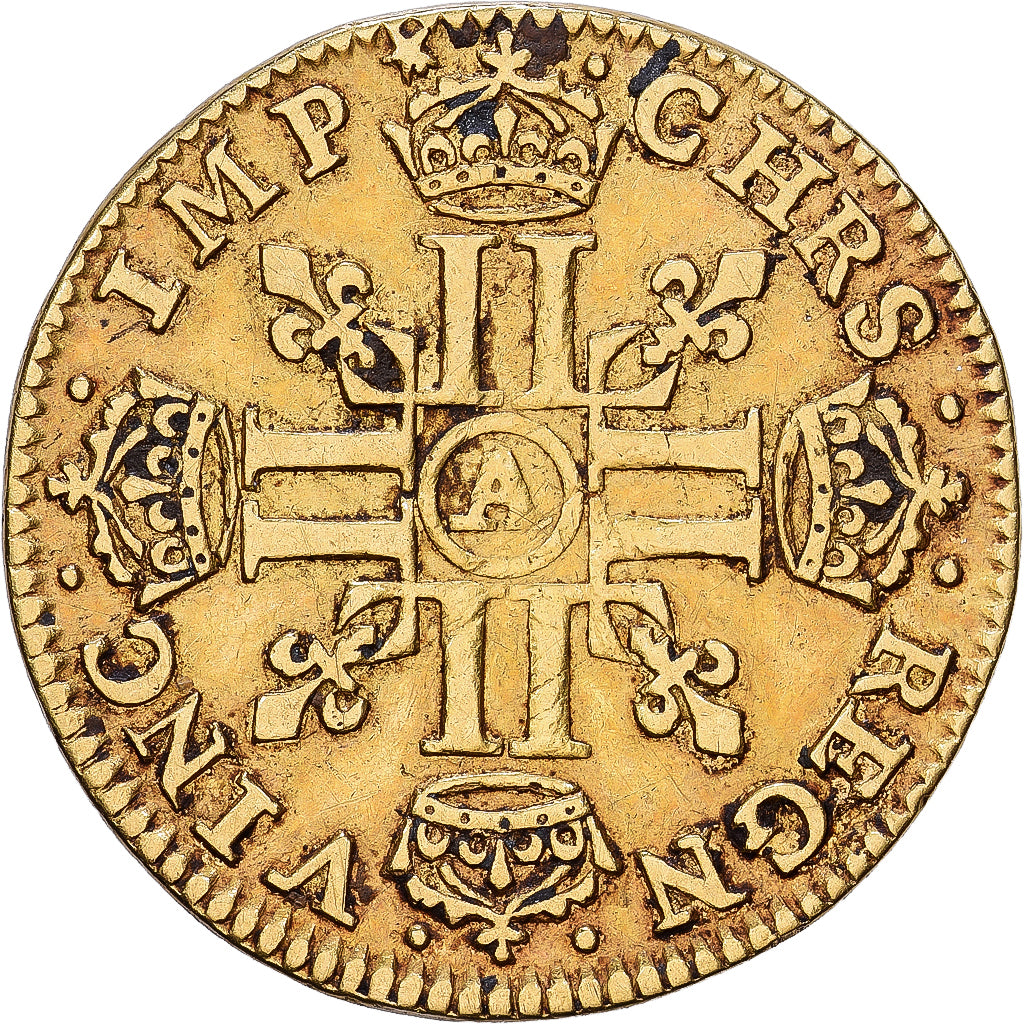 France, Louis XIII, 1/2 Louis d'or, 1641, Paris, Gold, VF(30-35)