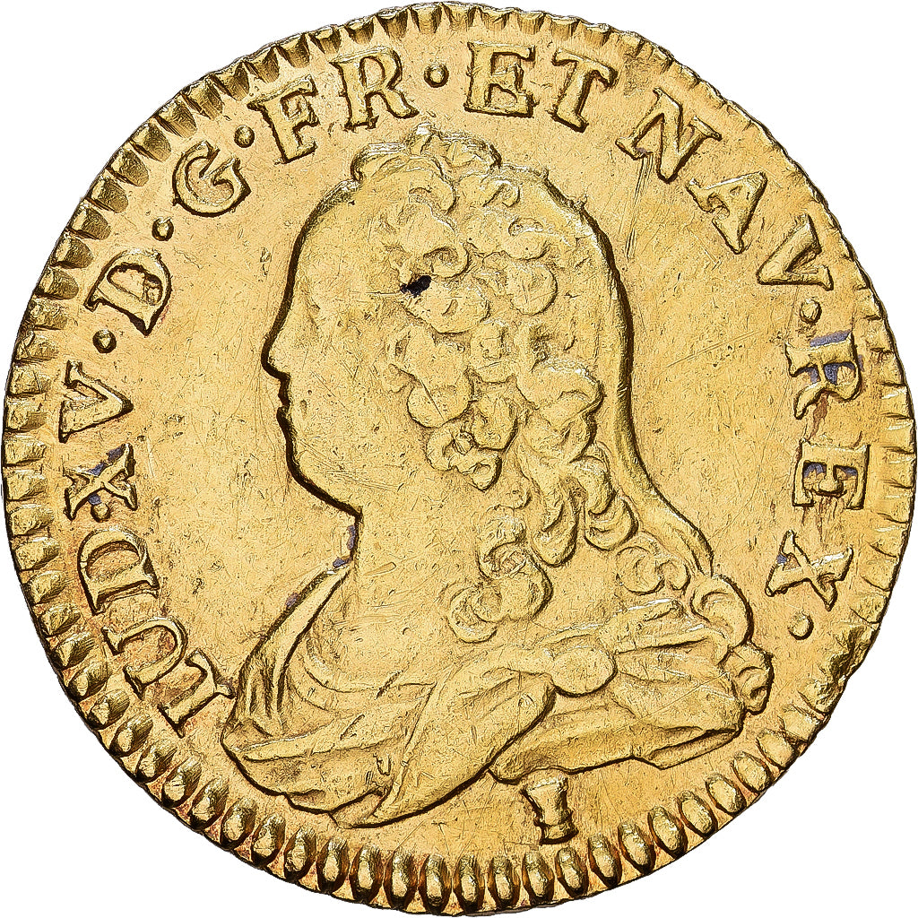 Francia, Louis XV, Louis d'or aux lunettes, 1726, Rennes, Oro, MBC, Gadoury:340