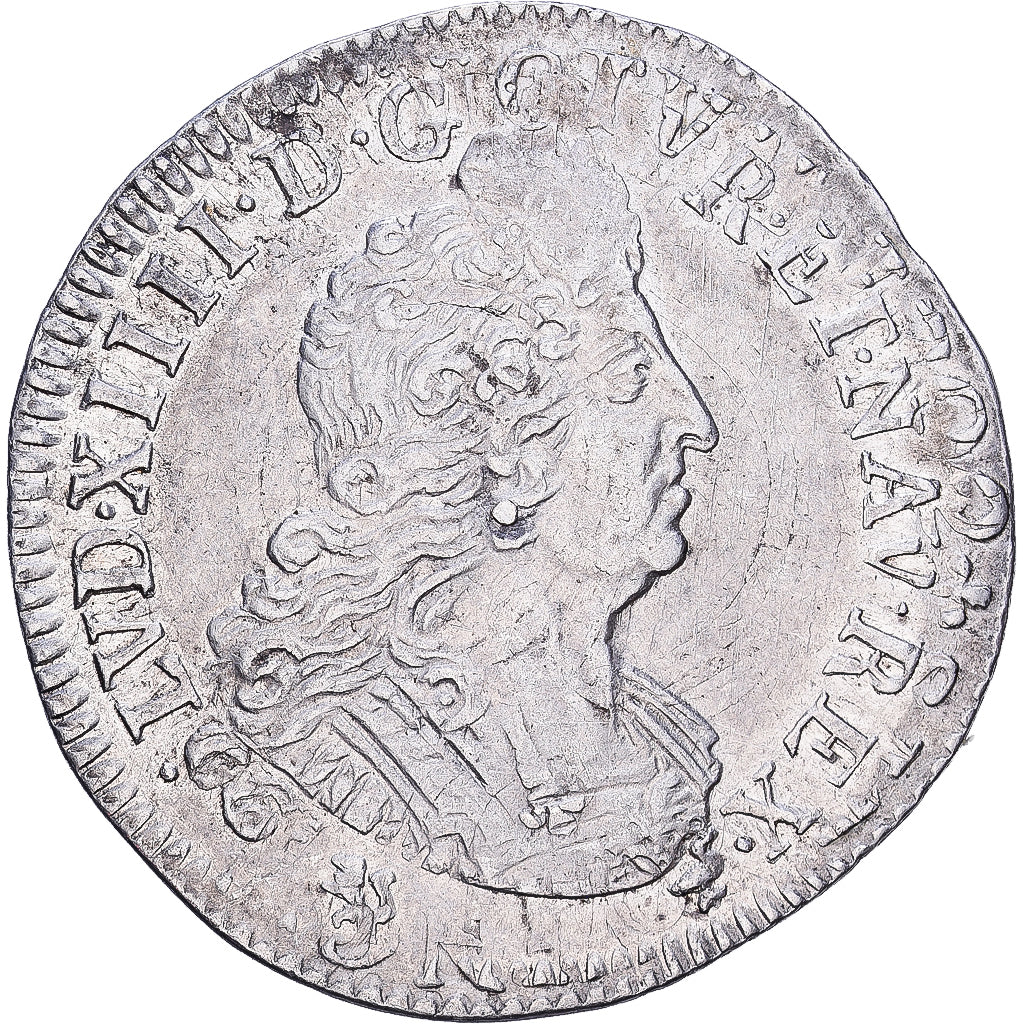 Francia, Louis XIV, 1/2 écu aux 8L, 2e type, 1704, Rennes, Argento, SPL-