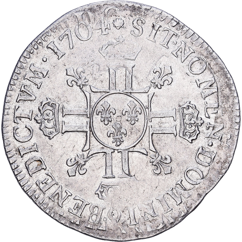 Francia, Louis XIV, 1/2 écu aux 8L, 2e type, 1704, Rennes, Argento, SPL-