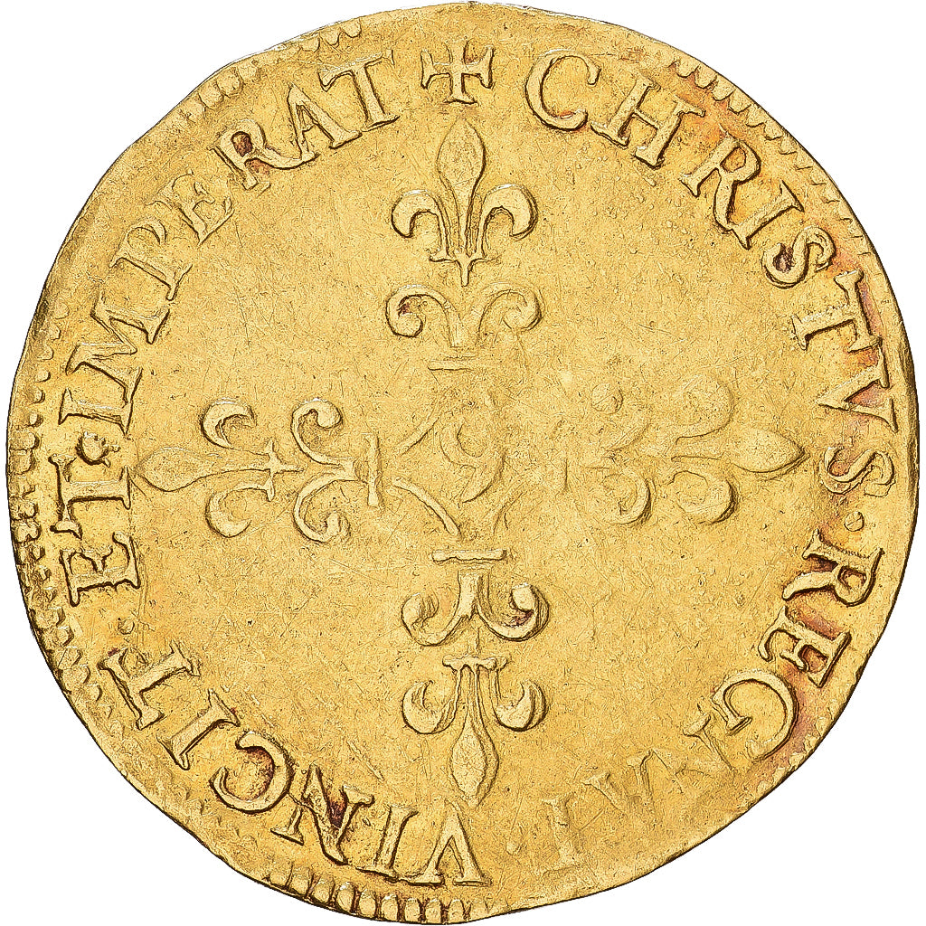 France, Charles IX, Écu d'or au soleil, 1er type, 1565, Rennes, Or, TTB+
