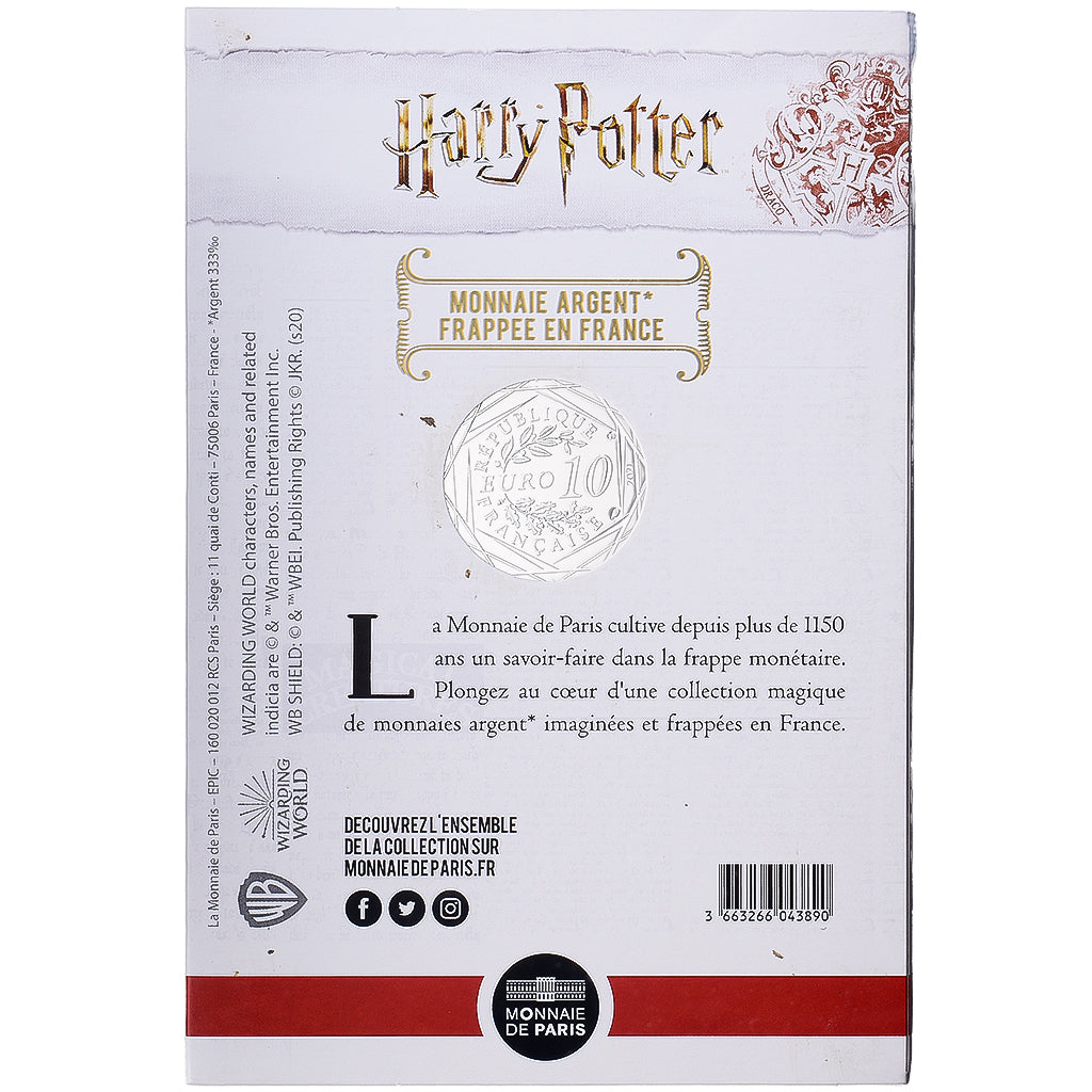 France, 10 Euro, Harry Potter et la Chambre des Secrets (3/18), 2021, MDP