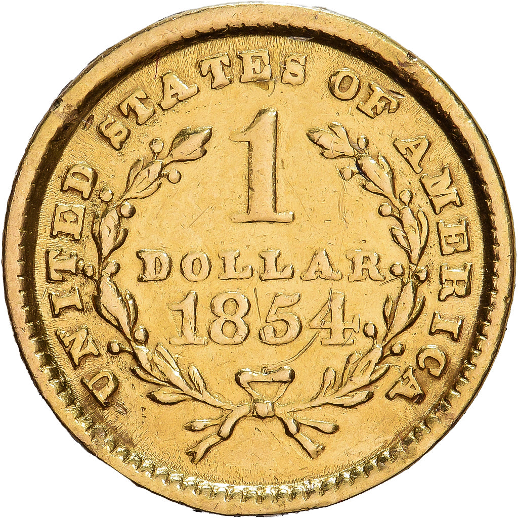 Vereinigte Staaten, 1 Dollar, 1854, Philadelphia, Gold, S+, KM:73