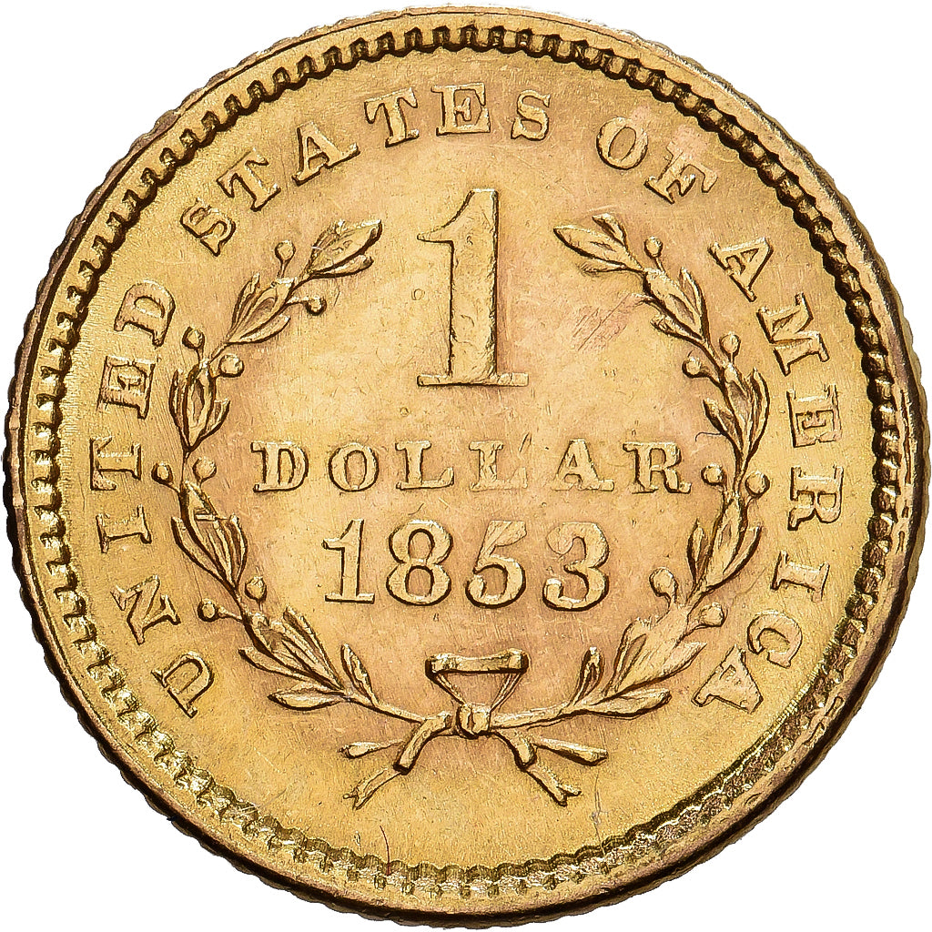 United States, 1 Dollar, Liberty Head - Type 1, 1853, Philadelphia, Gold