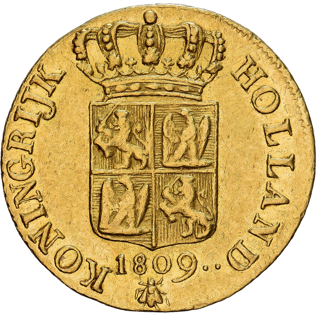 Kingdom of Holland, Louis Napoléon, Ducat, 1809, Utrecht, Oro, MBC, KM:38