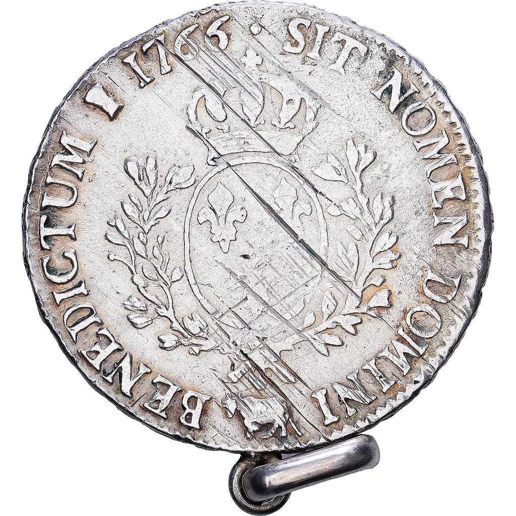 Francia, Écu de Béarn au bandeau, 1766, Pau, Plata, BC+, Gadoury:322a