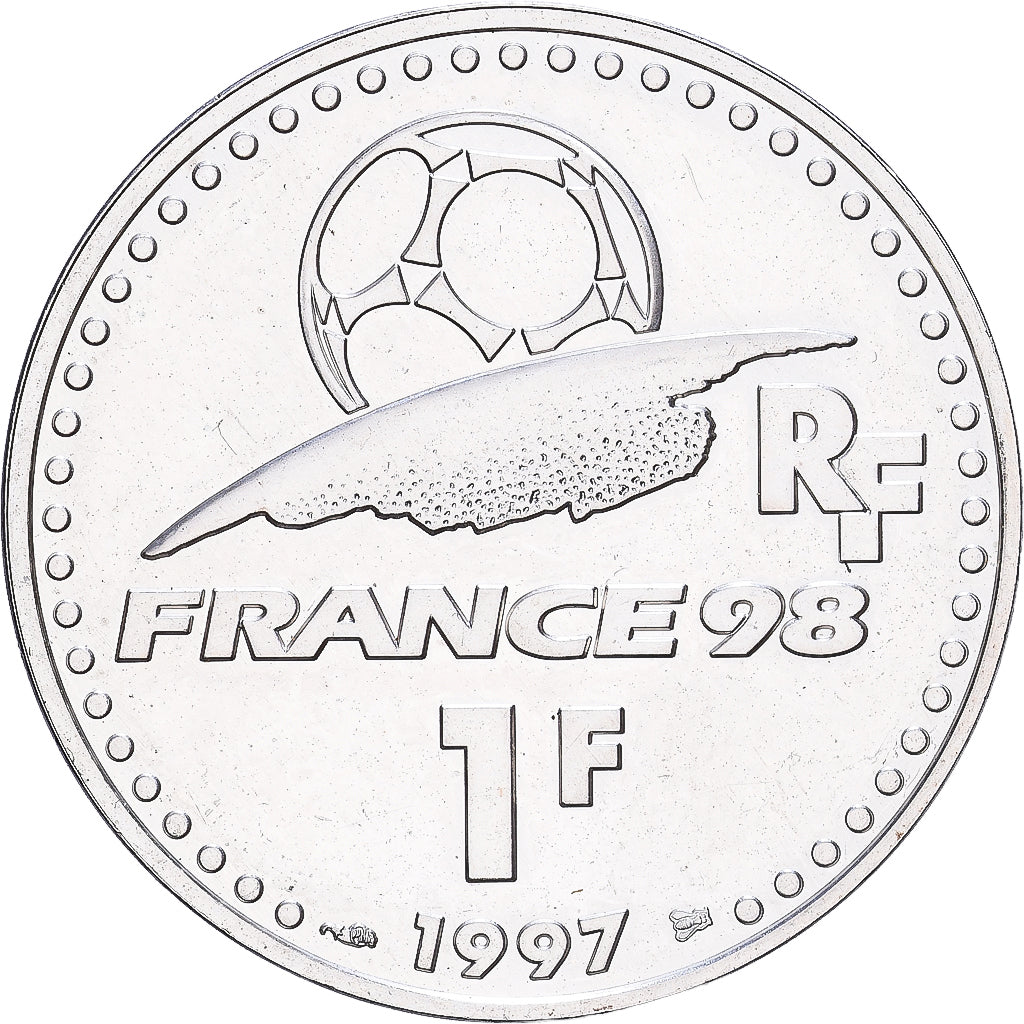 France, 1 Franc, Coupe du Monde 1998, 1998, MDP, Argent, SPL, KM:1211