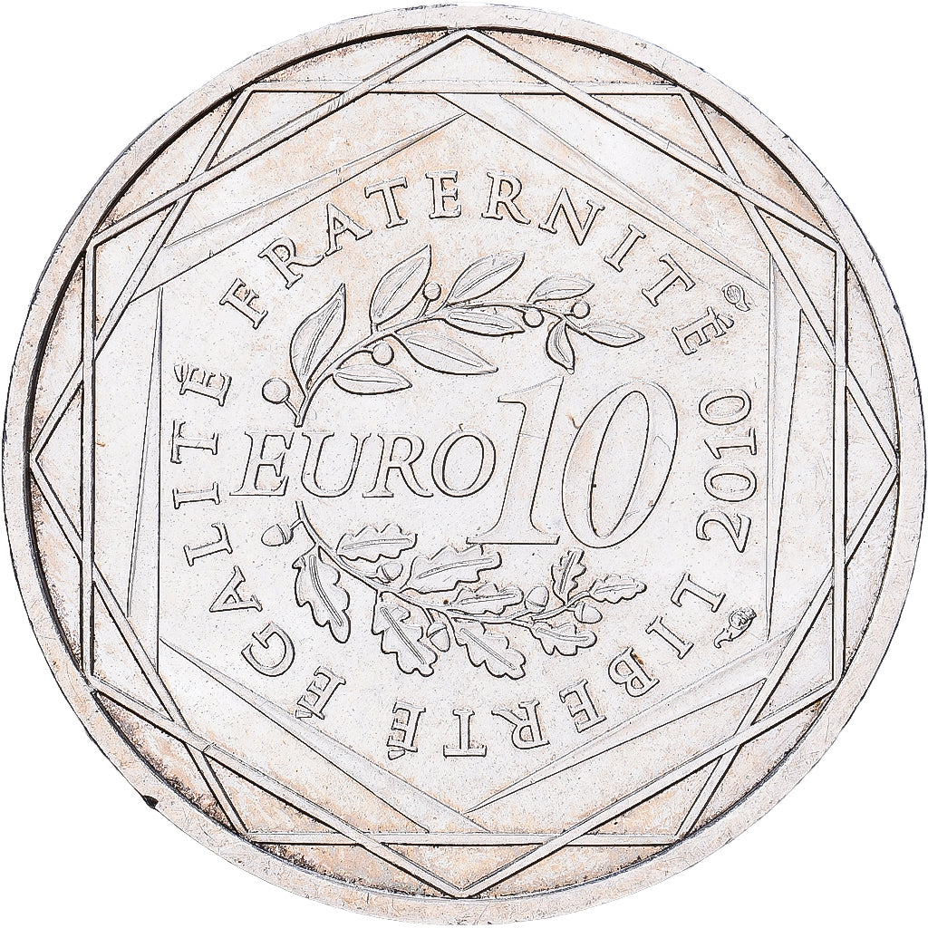 France, 10 Euro, Pays de la Loire, 2010, MDP, Argent, TTB, KM:1665