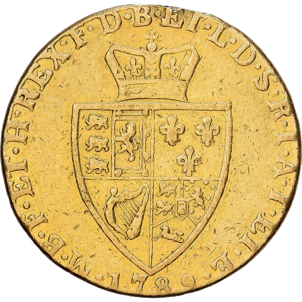 Great Britain, George III, Guinea, 1789, London, Gold, VF(20-25), KM:609