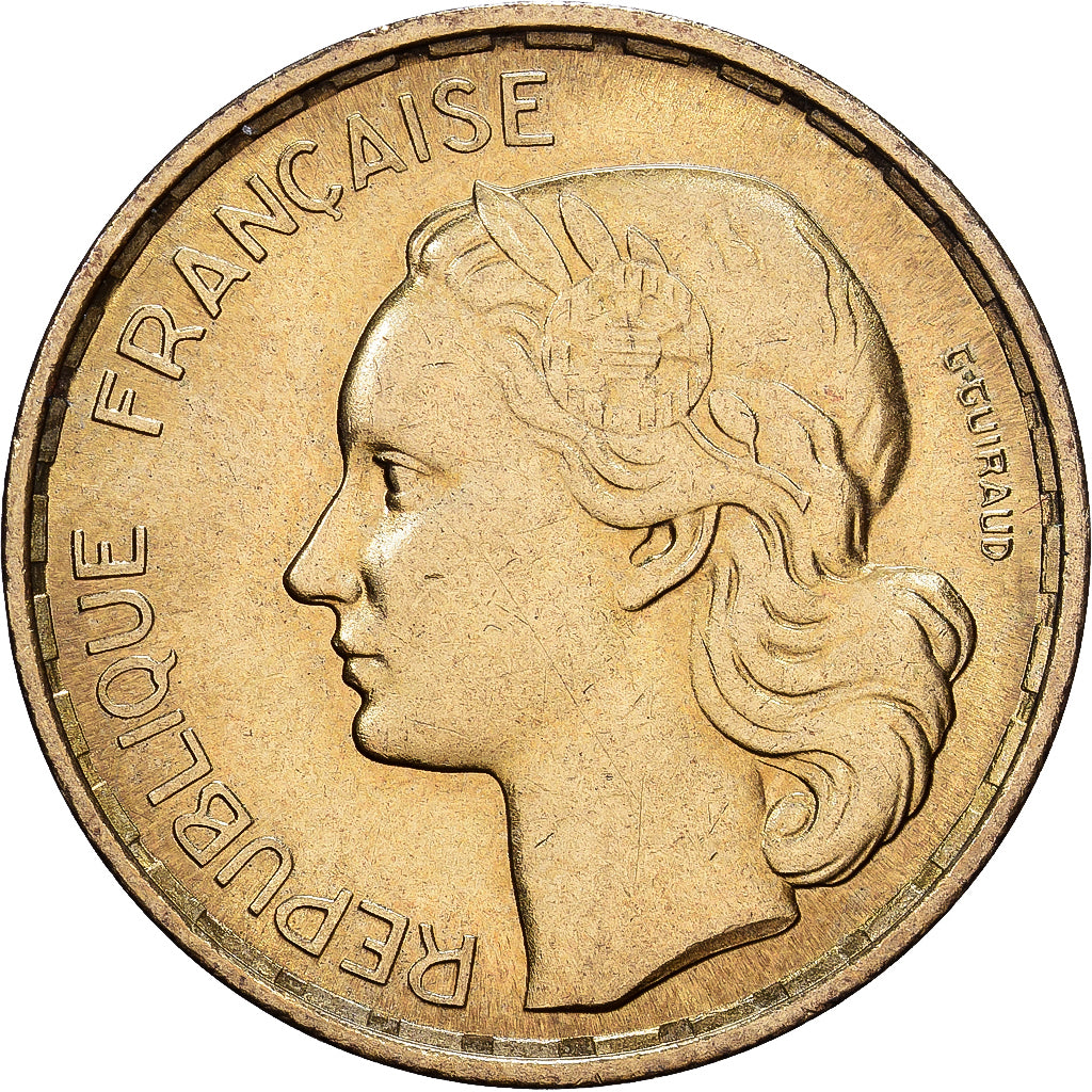 Frankreich, 20 Francs, Guiraud, 1952, MDP, Copper-Aluminum, VZ+, Gadoury:865