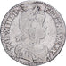 Francia, Louis XIV, 1/12 Ecu à la mèche longue, 1653, Aix, Plata, BC+