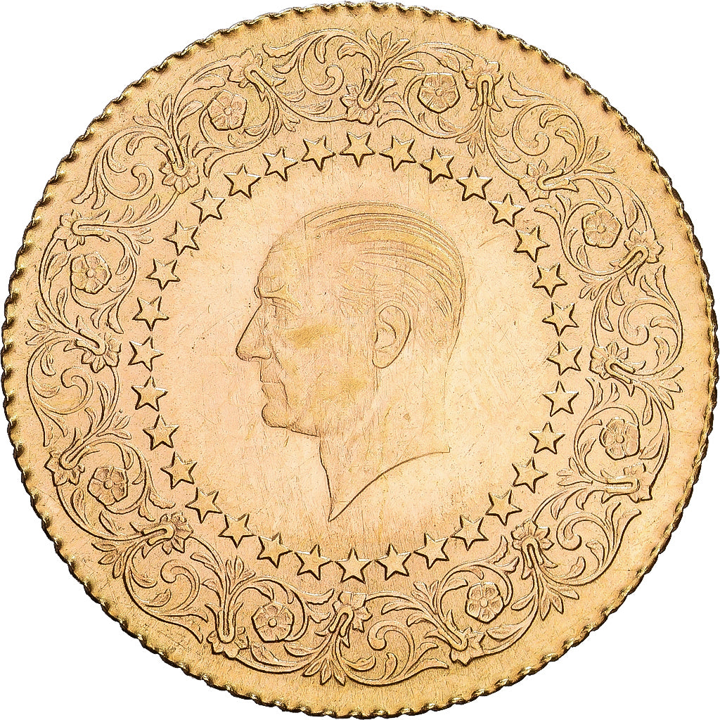 Turquía, 50 Kurush, 1967, Oro, MBC+, KM:871