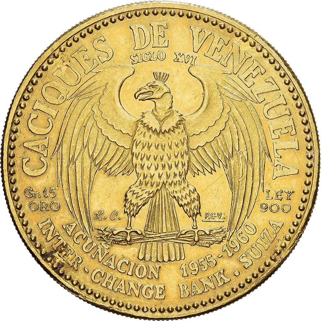 Venezuela, Medaille, Terepaima, 1955-1960, Gold, SS+