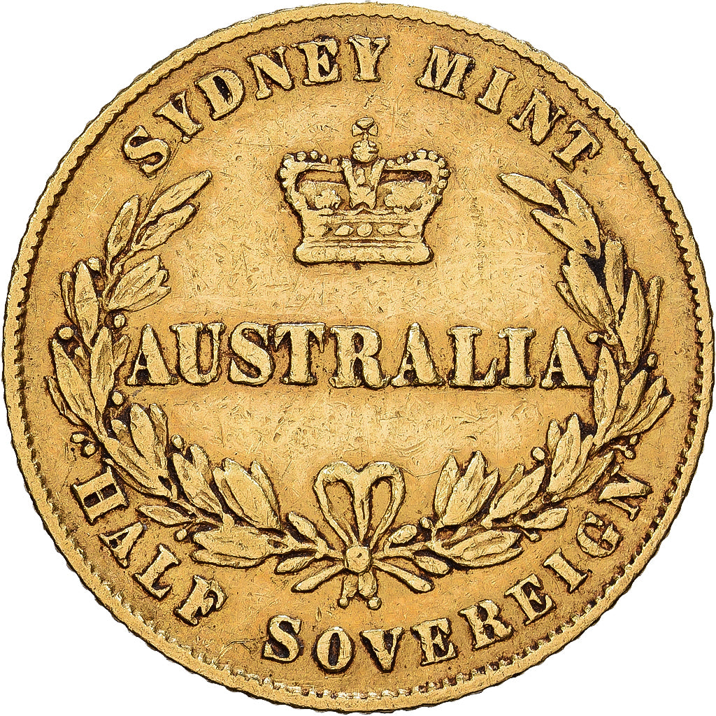 Australien, Victoria, 1/2 Sovereign, 1864, Sydney, Gold, SS, KM:3