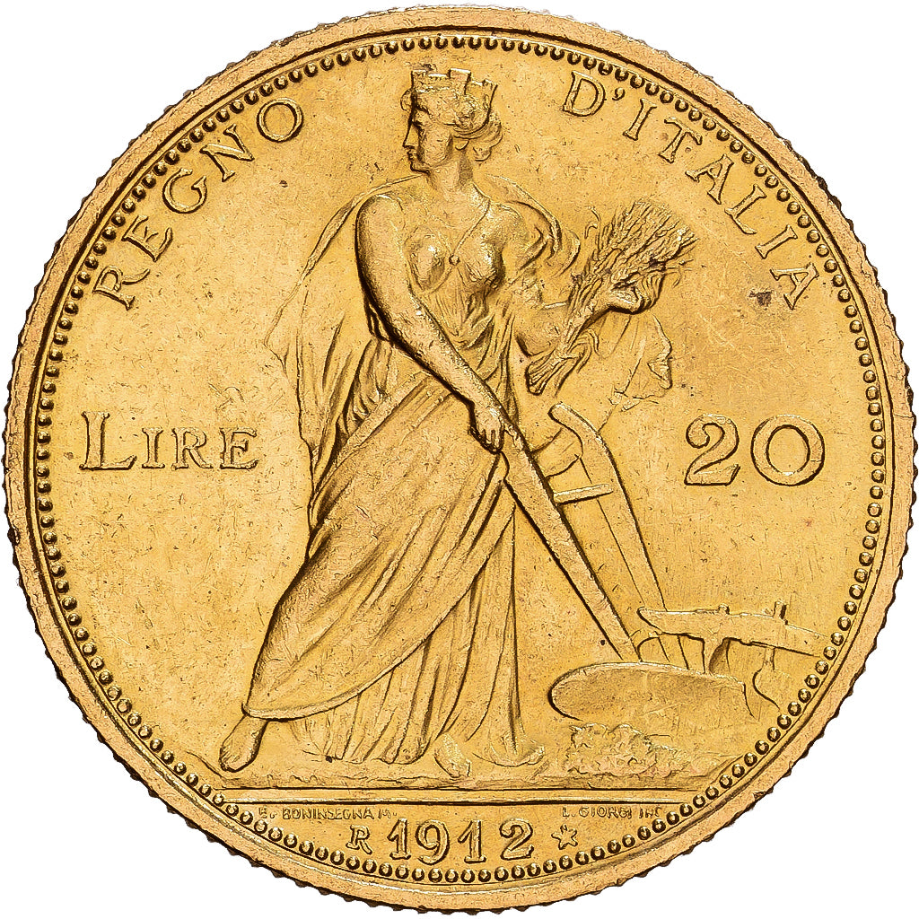 Italia, Vittorio Emanuele III, 20 Lire, 1912, Rome, Oro, EBC+, KM:48