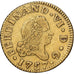 España, Ferdinand VI, 1/2 Escudo, 1757, Madrid, Oro, MBC, KM:378