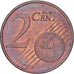 Zone euro, 2 Centimes, error double reverse side, Cobre chapado en acero, EBC