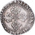 France, Henri III, 1/2 Franc au col plat, 1587, La Rochelle, Argent, TTB