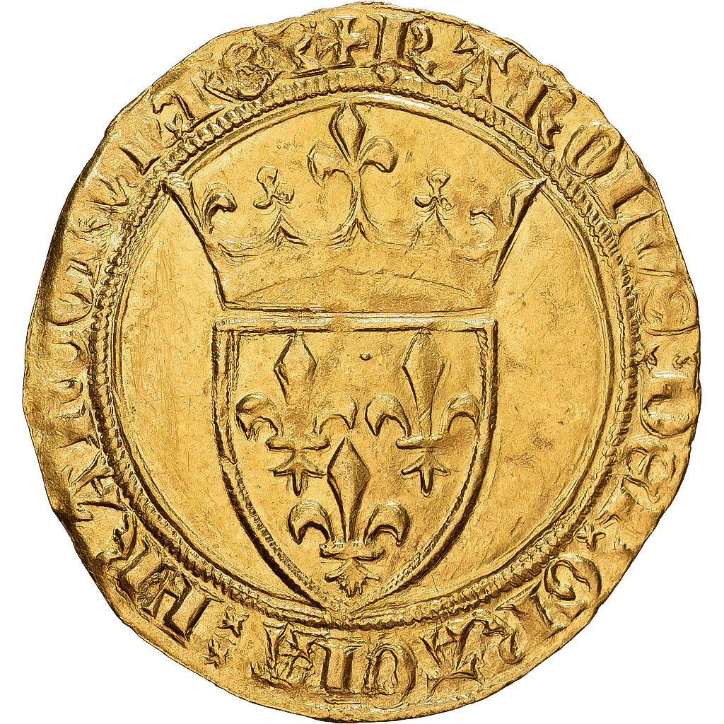 France, Charles VII, Écu d'or, 1422-1461, Crémieu, Or, SUP, Duplessy:453