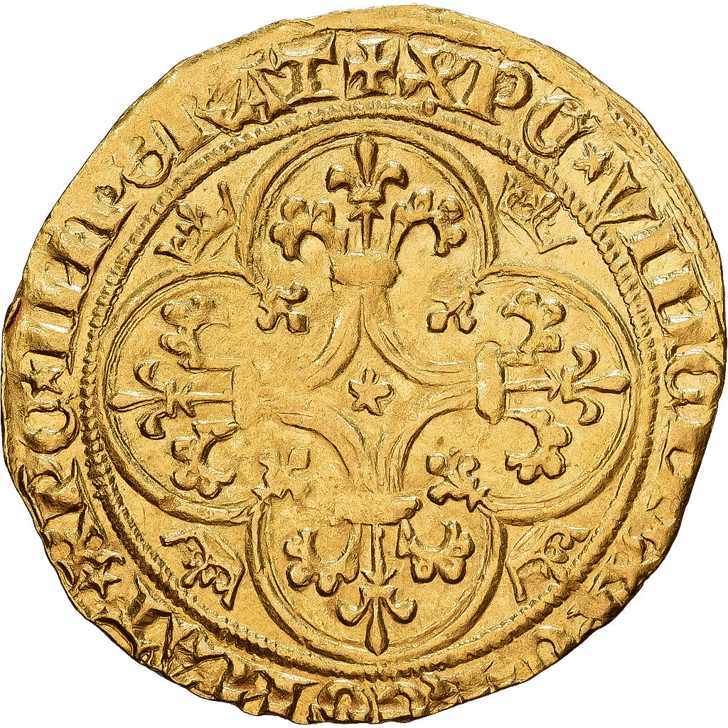 France, Charles VII, Écu d'or, 1422-1461, Crémieu, Or, SUP, Duplessy:453