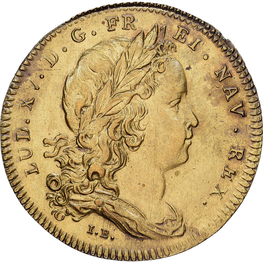 Francia, zeton, Louis XV, n.d. (1715-1774), Latón, MBC+, Feuardent:13193