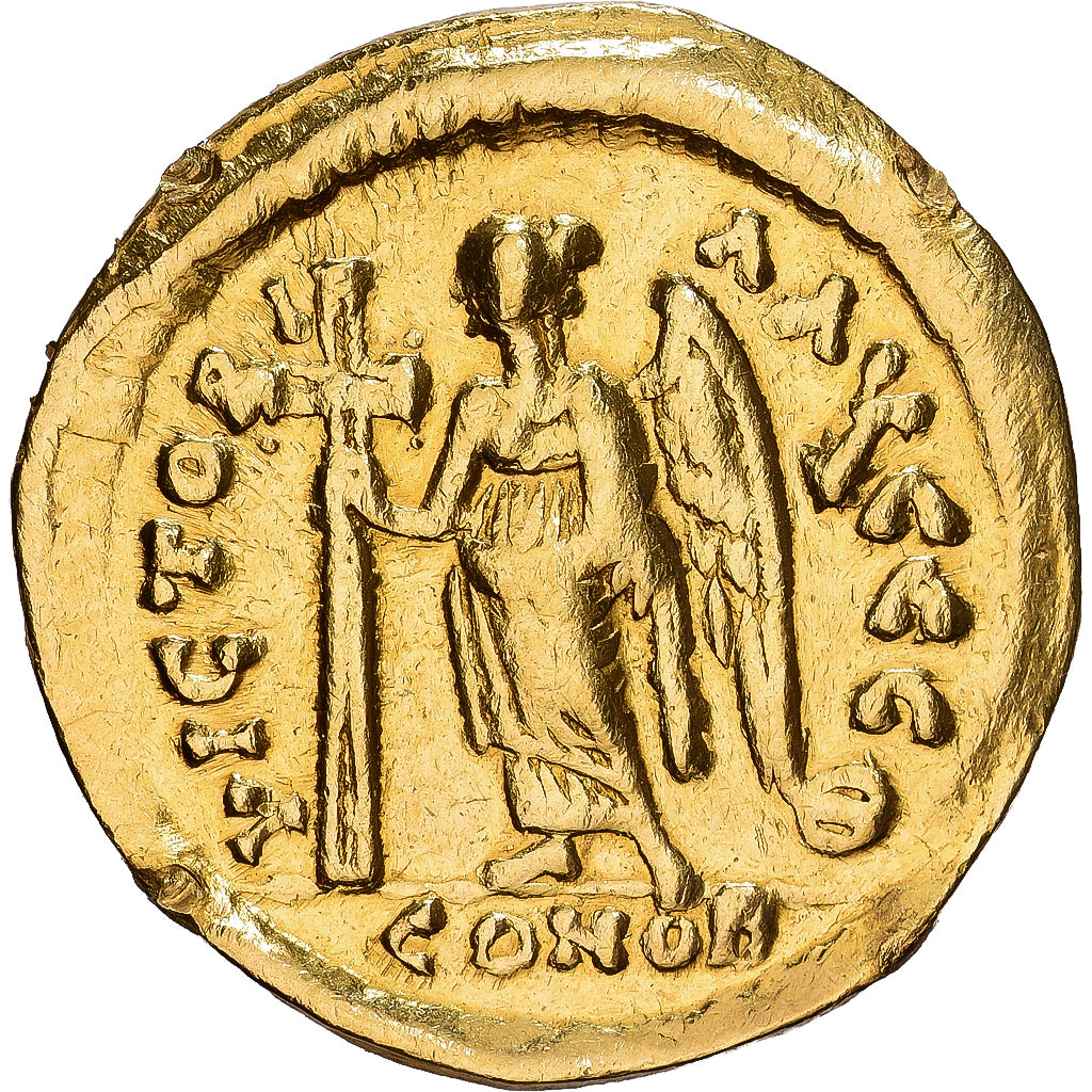 Roman Empire, Zeno, Solidus, 476-491, Constantinople, Gold, S+, RIC:910