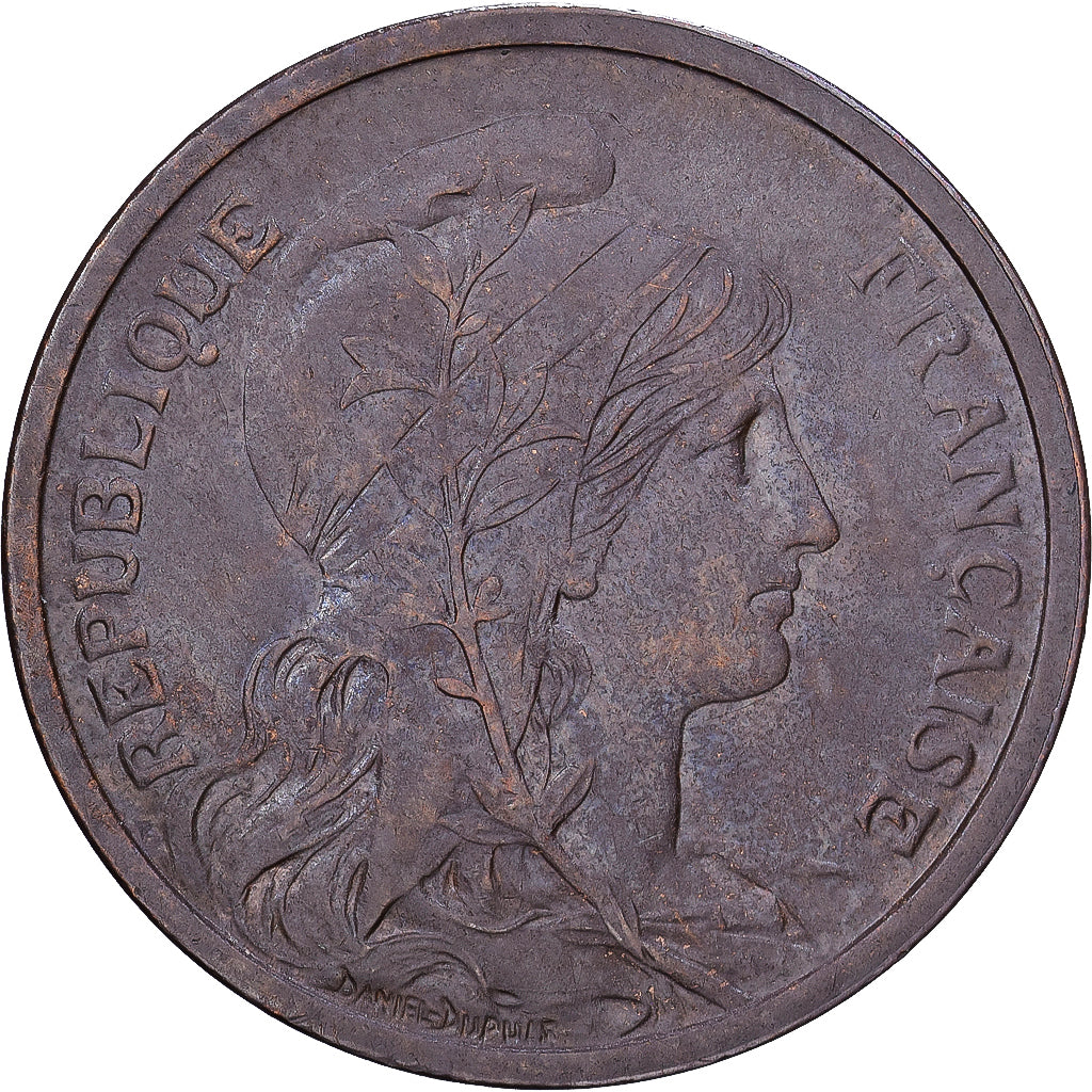 France, 2 Centimes, Daniel-Dupuis, 1903, MDP, Bronze, AU(50-53), Gadoury:107