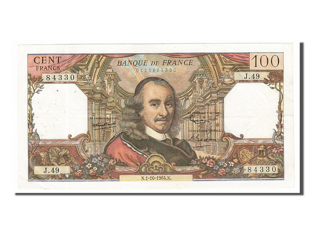 Banknote, France, 100 Francs, 100 F 1964-1979 ''Corneille'', 1964, 1964-10-01