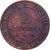 Francia, 2 Centimes, Cérès, 1878, Bordeaux, Petit K, Bronce, MBC+, Gadoury:105