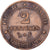 Francia, 2 Centimes, Cérès, 1885, Paris, Petit A, Bronce, BC+, Gadoury:105