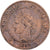 Francia, 2 Centimes, Cérès, 1892, Paris, Bronce, BC+, Gadoury:105