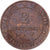 Francia, 2 Centimes, Cérès, 1894, Paris, Bronce, BC+, Gadoury:105
