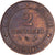 Francia, 2 Centimes, Cérès, 1897, Paris, Bronce, BC+, Gadoury:105
