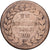 France, Louis XVIII, 1 Décime, à l'L couronnée, 1814, Strasbourg, Bronze