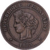 França, 5 Centimes, Cérès, 1875, Paris, Bronze, VF(30-35), Gadoury:157a