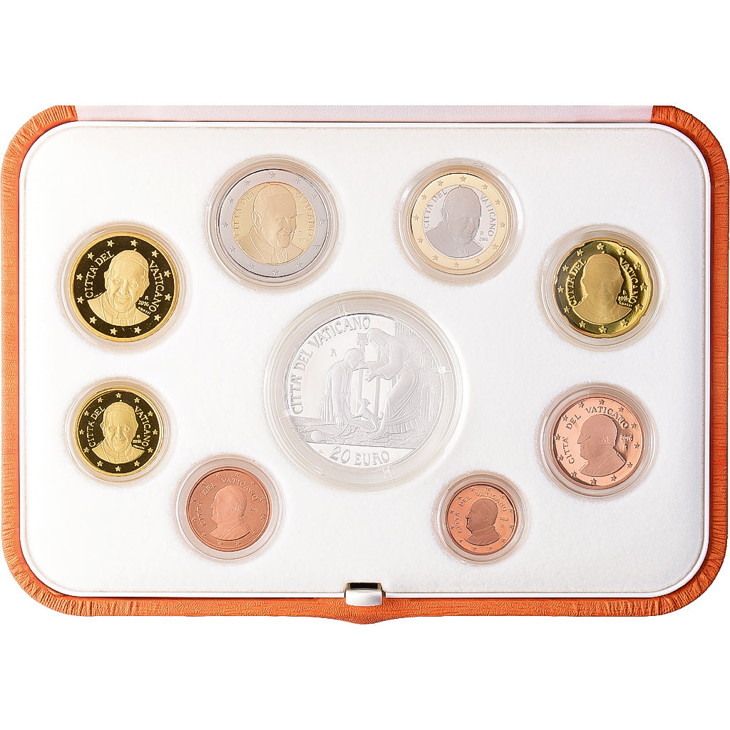 Vatican, Francis, Set 1 ct. - 20 Euro, Proof, 2016, Rome, MS(65-70)