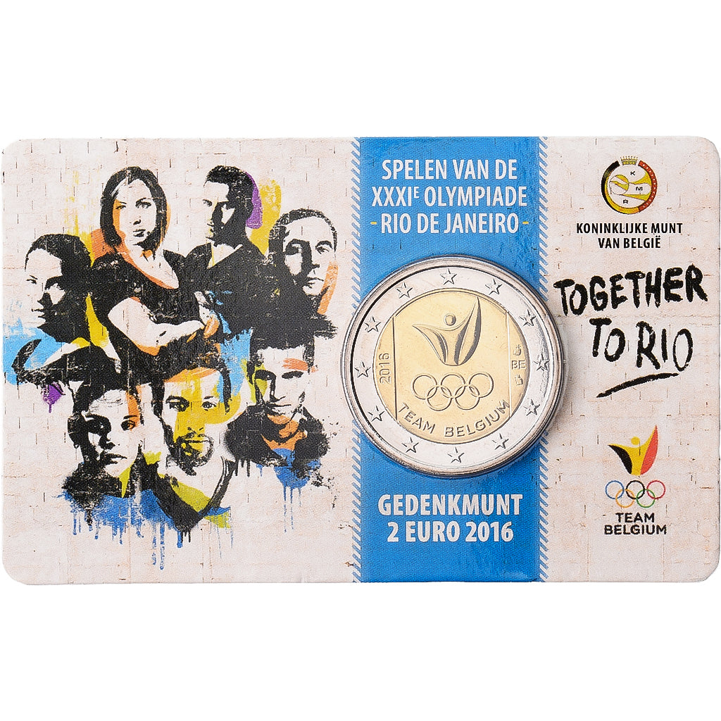 Bélgica, 2 Euro, XXXI Olympic Games, Rio de Janeiro, 2016, Monnaie royale de
