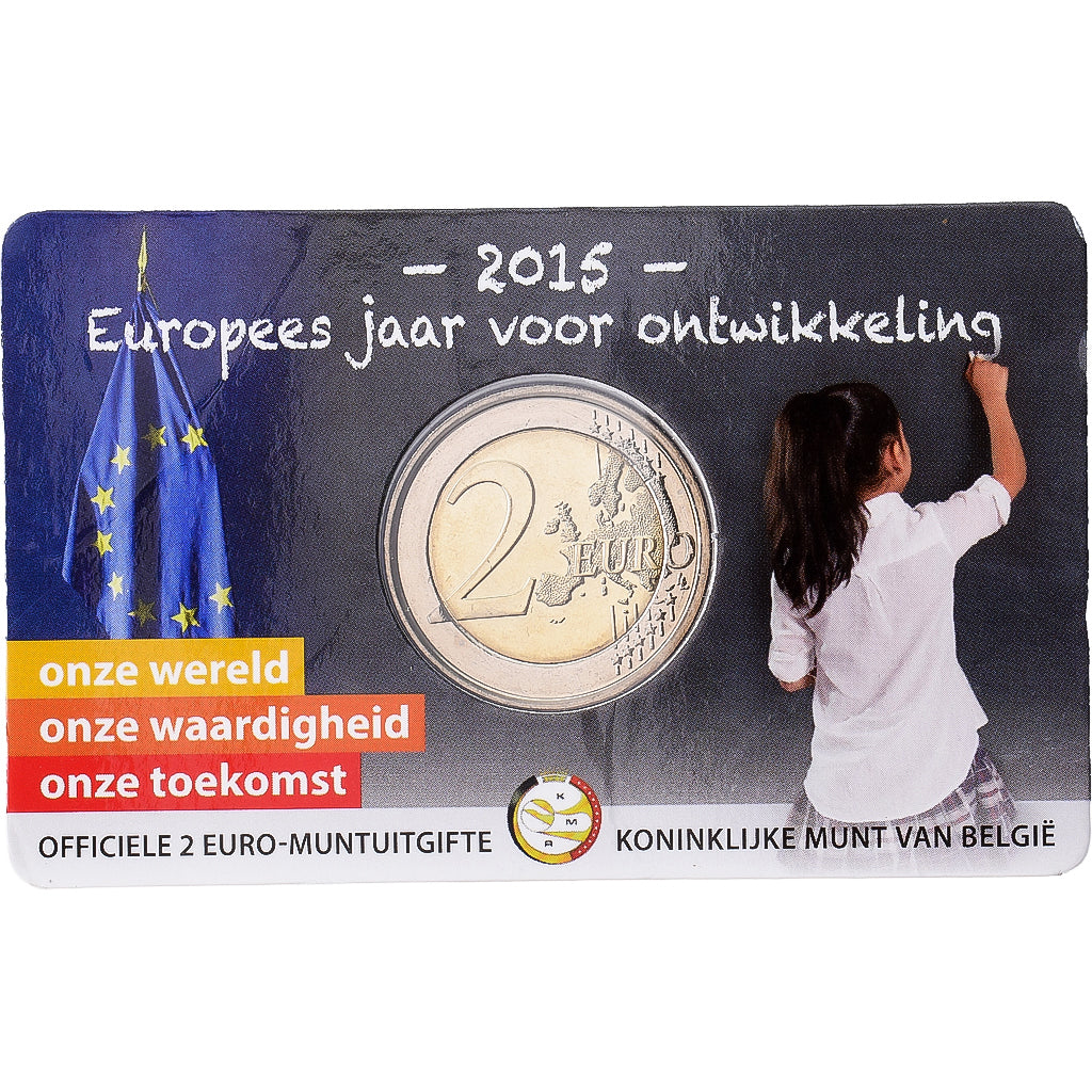 Bélgica, 2 Euro, European Year for Development, 2015, Royal Belgium Mint