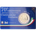 Italie, 2 Euro, Constitution italienne, 2018, Rome, Bimétallique, FDC